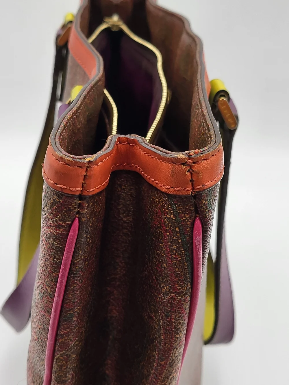 Etro Multicolor Paisley Pattern MM Tote Bag. Authentic..
